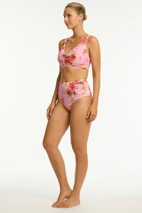 Sea Level Rosewood Cross Front Bra Top